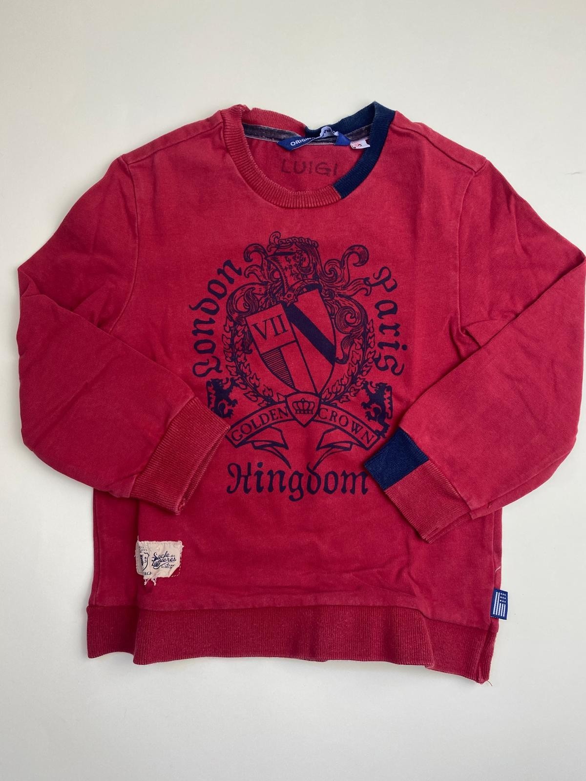 Felpa rossa con stampa stemma