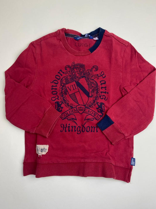 Felpa rossa con stampa stemma