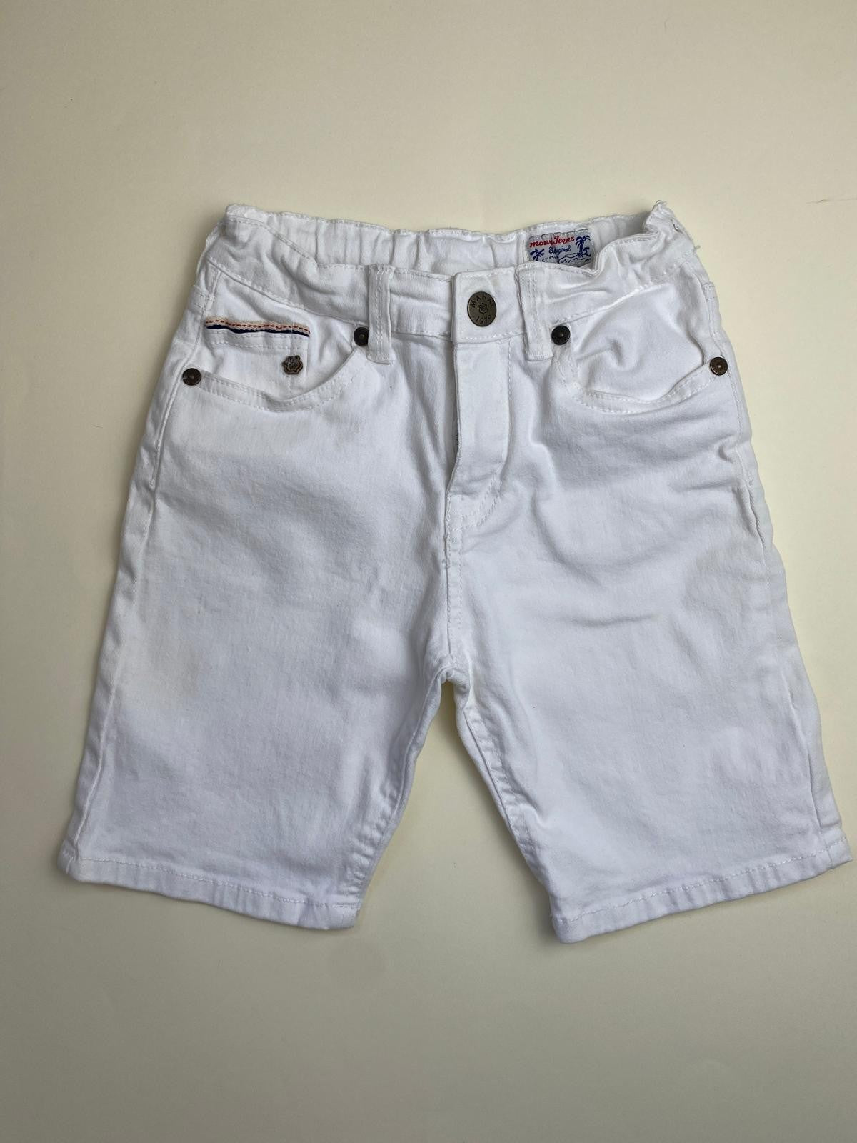Pantaloncini in Denim Bianchi Bambino