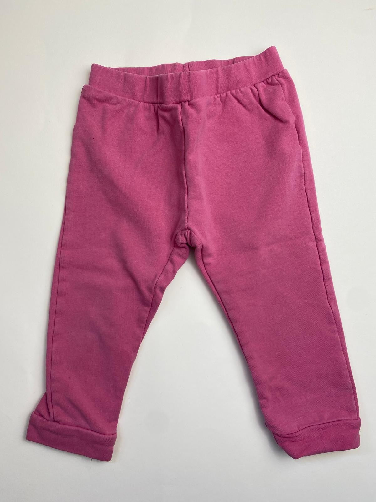 Pantaloni rosa in felpa per bambina