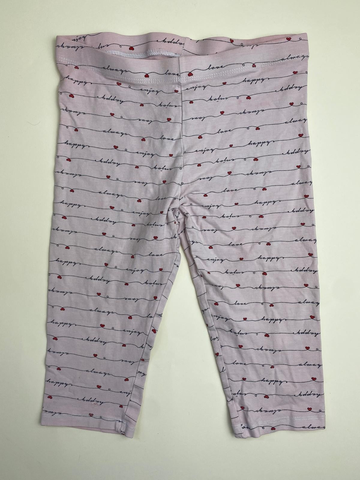 Leggings Capri da Bambina Rosa con Stampa