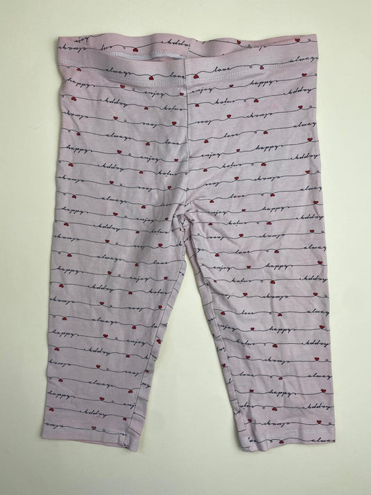 Leggings Capri da Bambina Rosa con Stampa