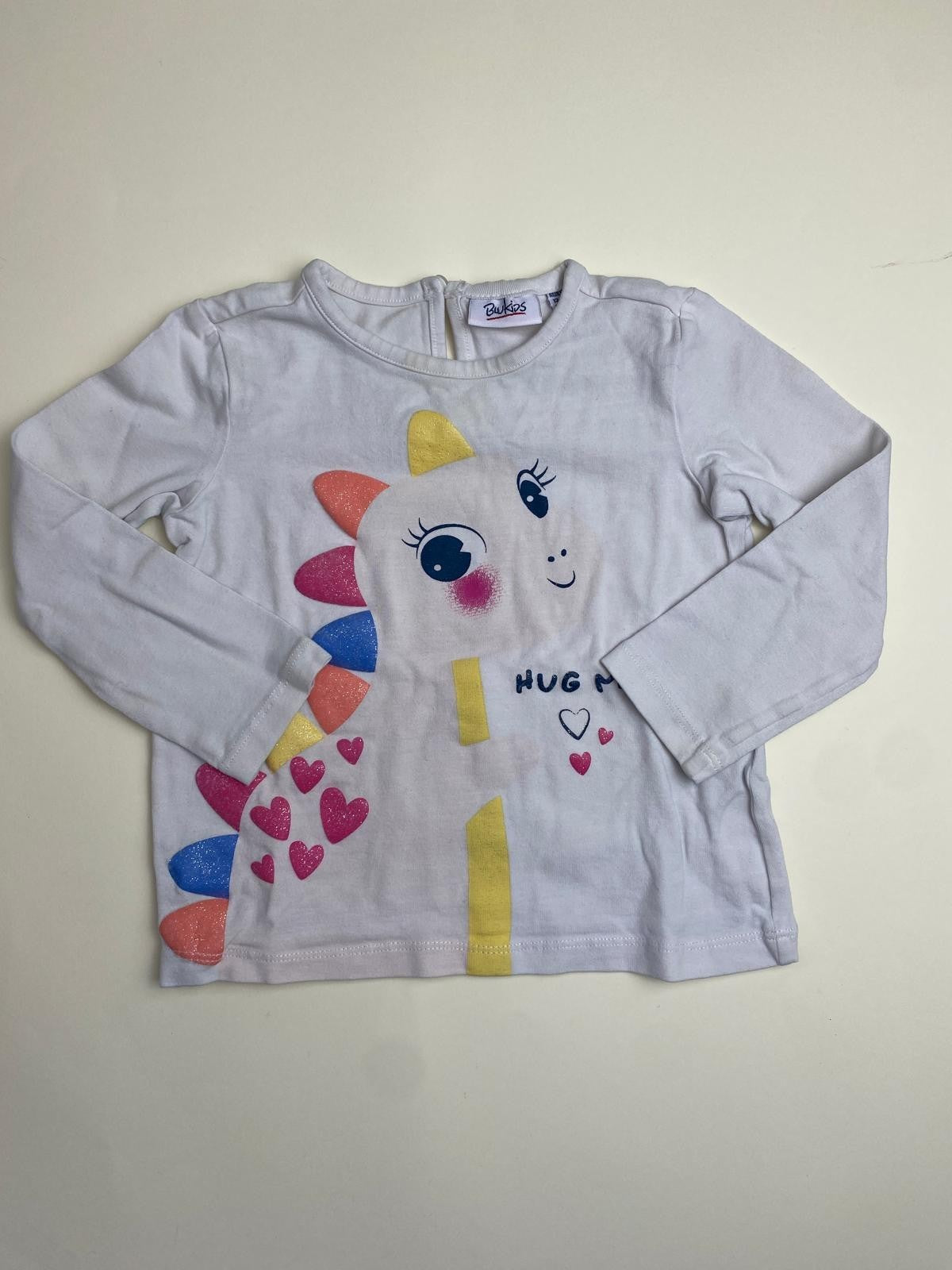 Maglietta Bambina Maniche Lunghe con Stampa Fantasia