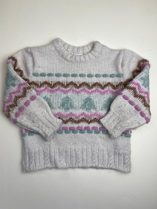 Maglione lavorato a maglia con fantasia geometrica