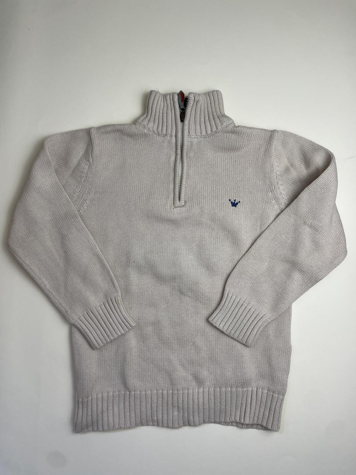 Maglione con zip corta e collo alto