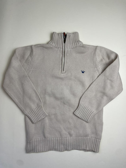 Maglione con zip corta e collo alto