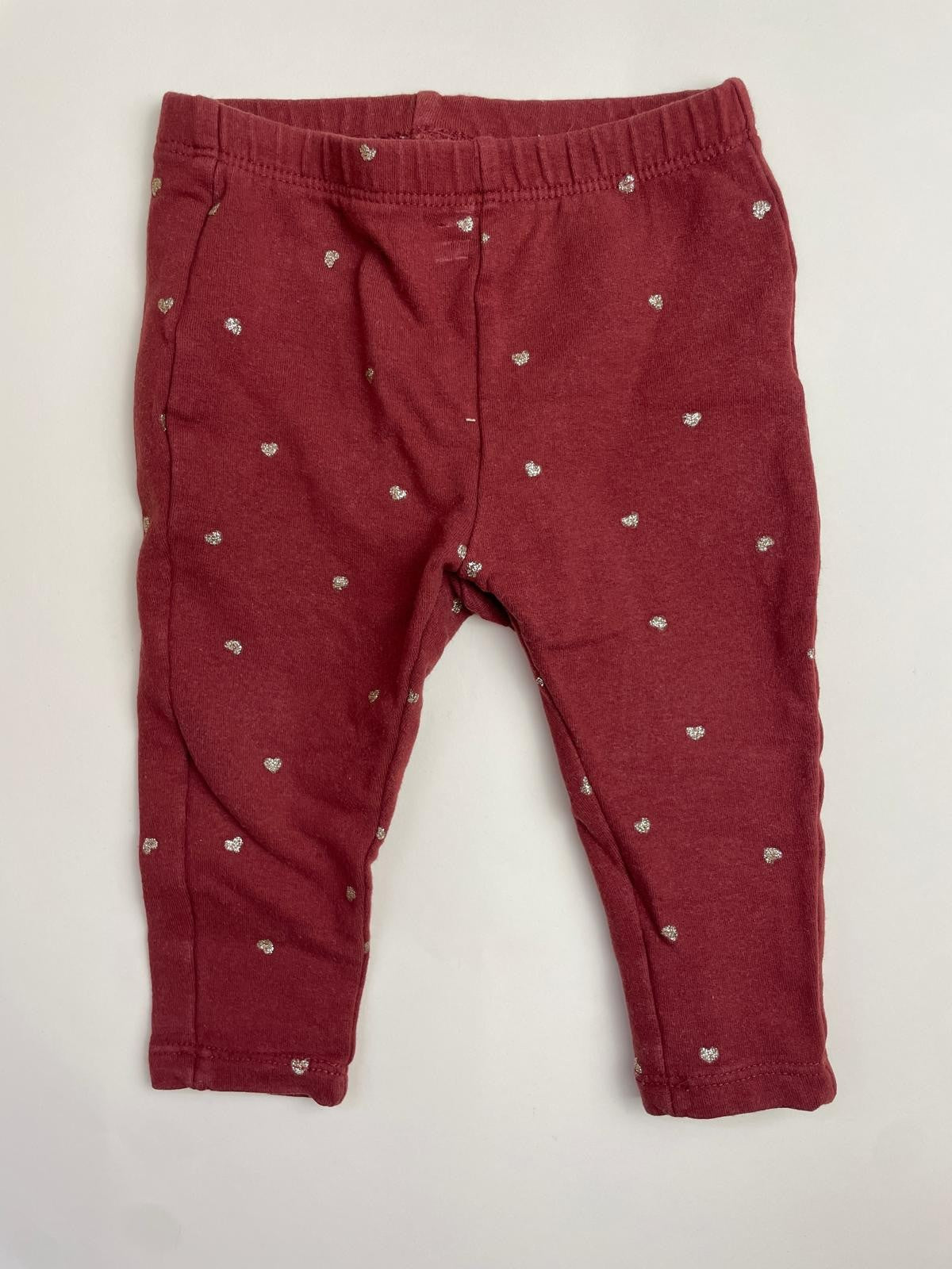 Leggings  con cuori glitterati