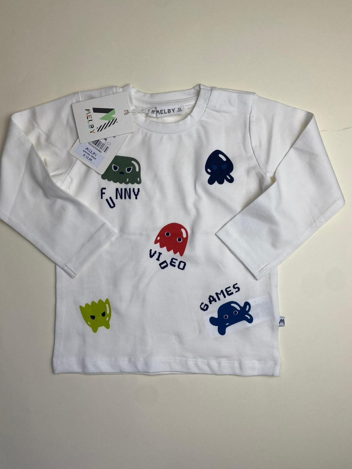 T-shirt Bambino Melby Manica Lunga Stampa Funny Video Games