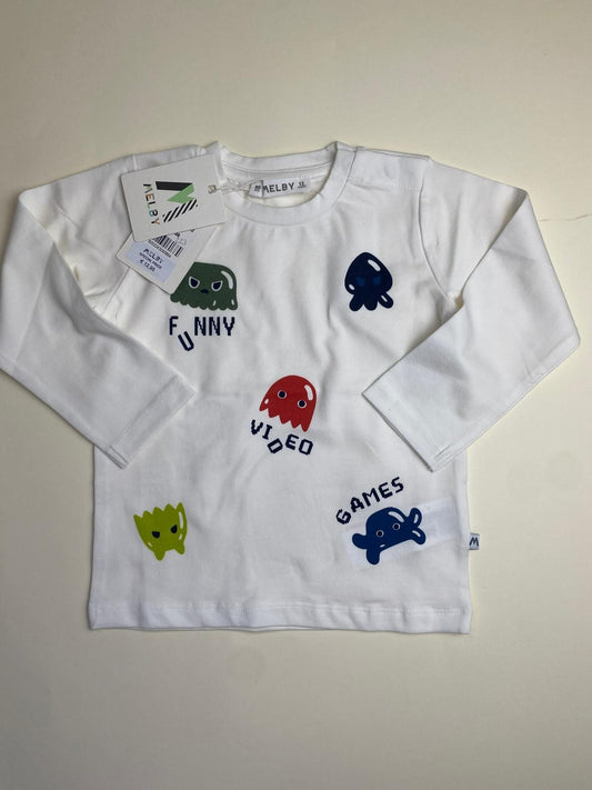 T-shirt Bambino Melby Manica Lunga Stampa Funny Video Games