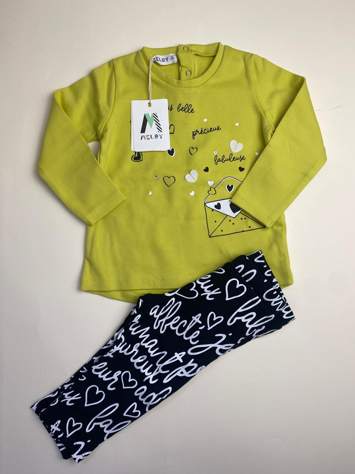 Completo Bambina Maglia Maniche Lunghe e Leggings - difetto