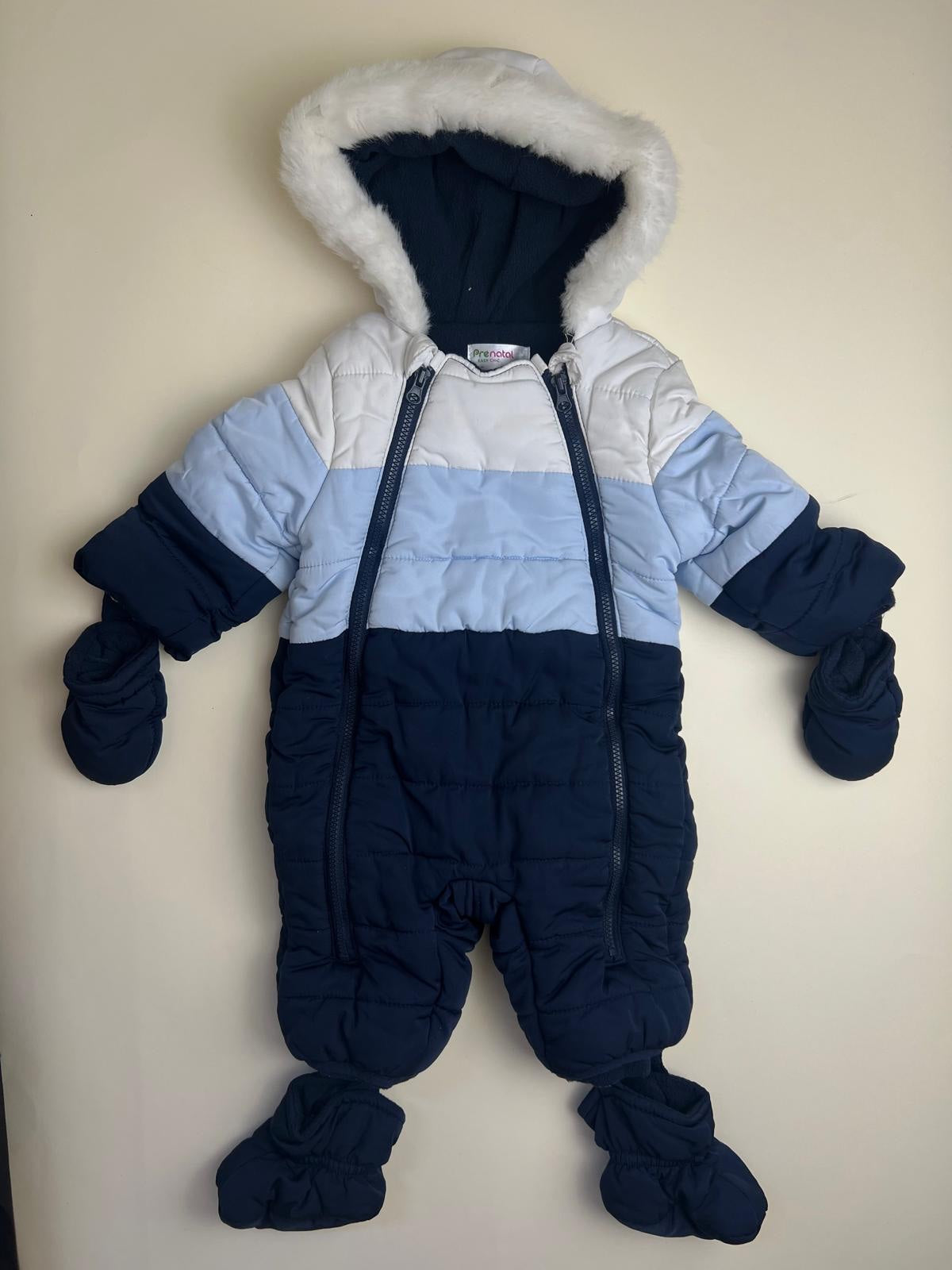 Tuta da neve imbottita Prenatal per neonato con cappuccio e accessori staccabili