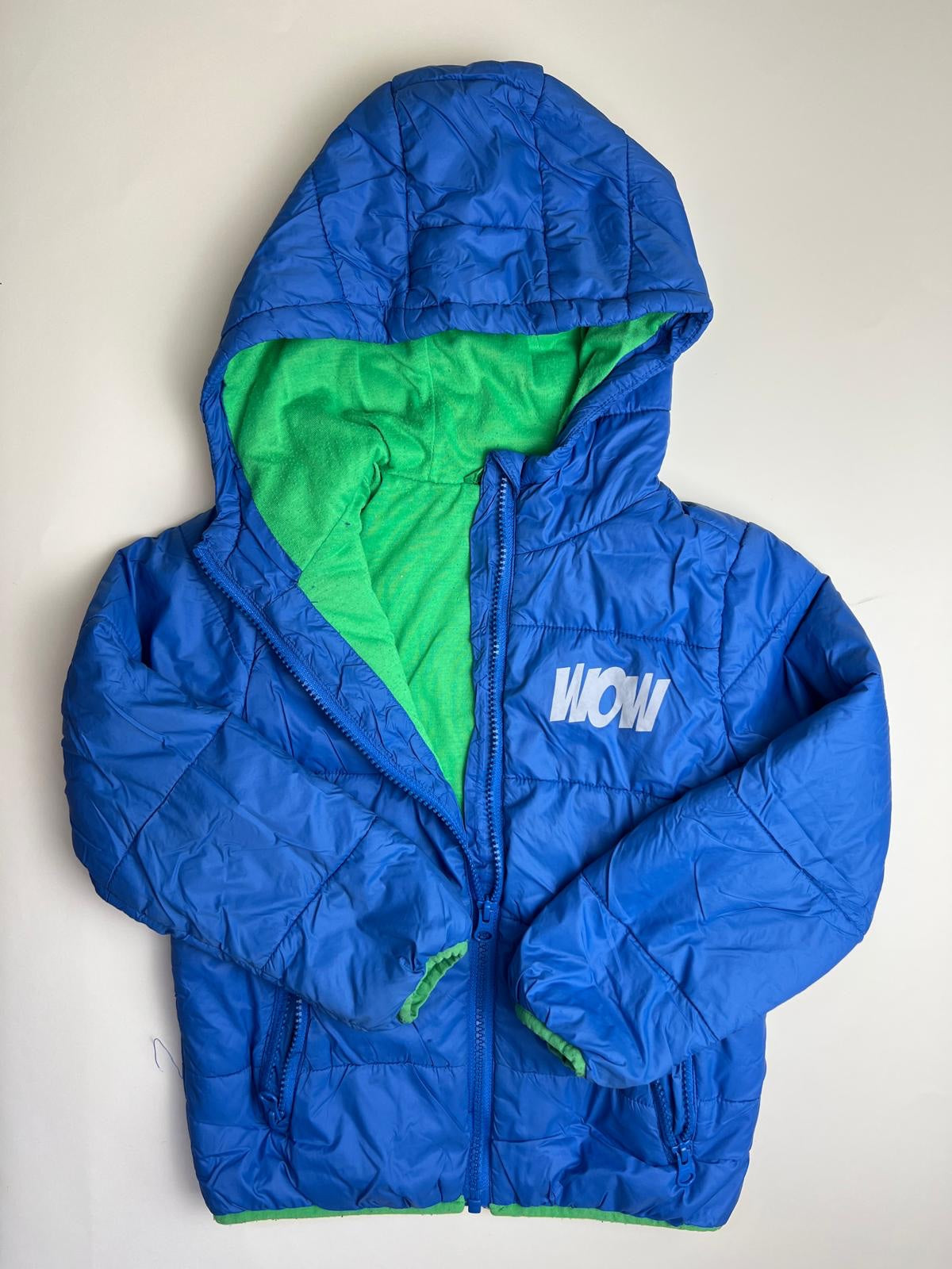 Giacca Piumino Bambino Blu con Cappuccio