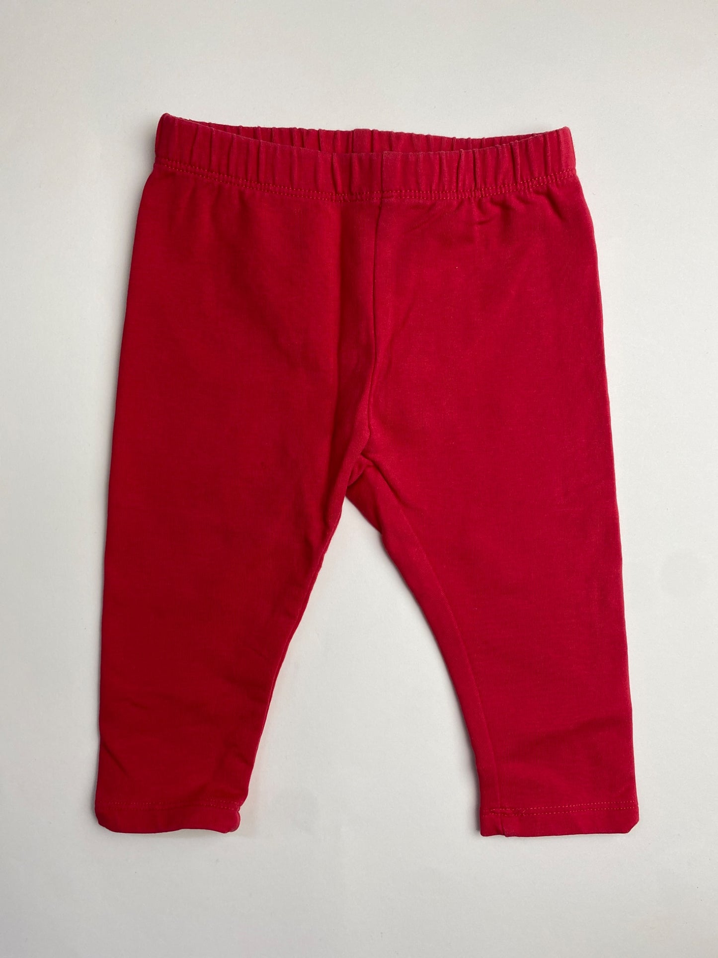 Leggings rossi a costine per neonato/bambino