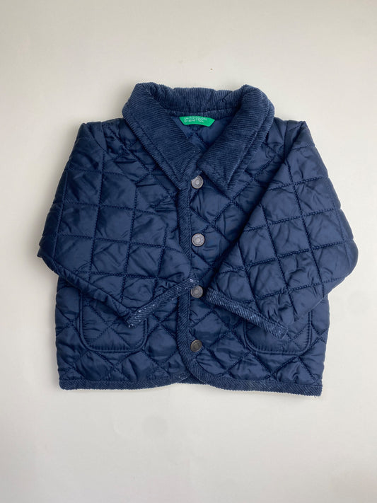 Giacca trapuntata blu scuro per bambino