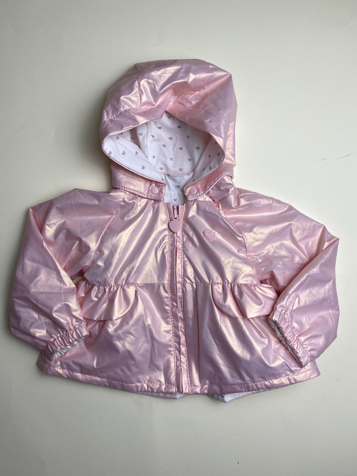 Giubbotto reversibile Impermeabile Rosa Metallizzato