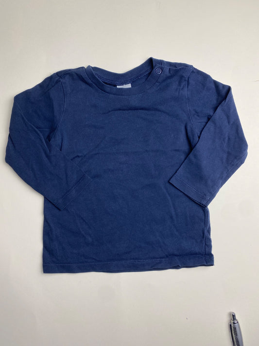 Maglietta a maniche lunghe blu navy per neonato/bambino