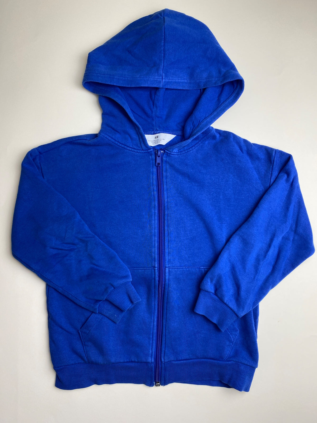 Felpa con cappuccio blu con zip H&M