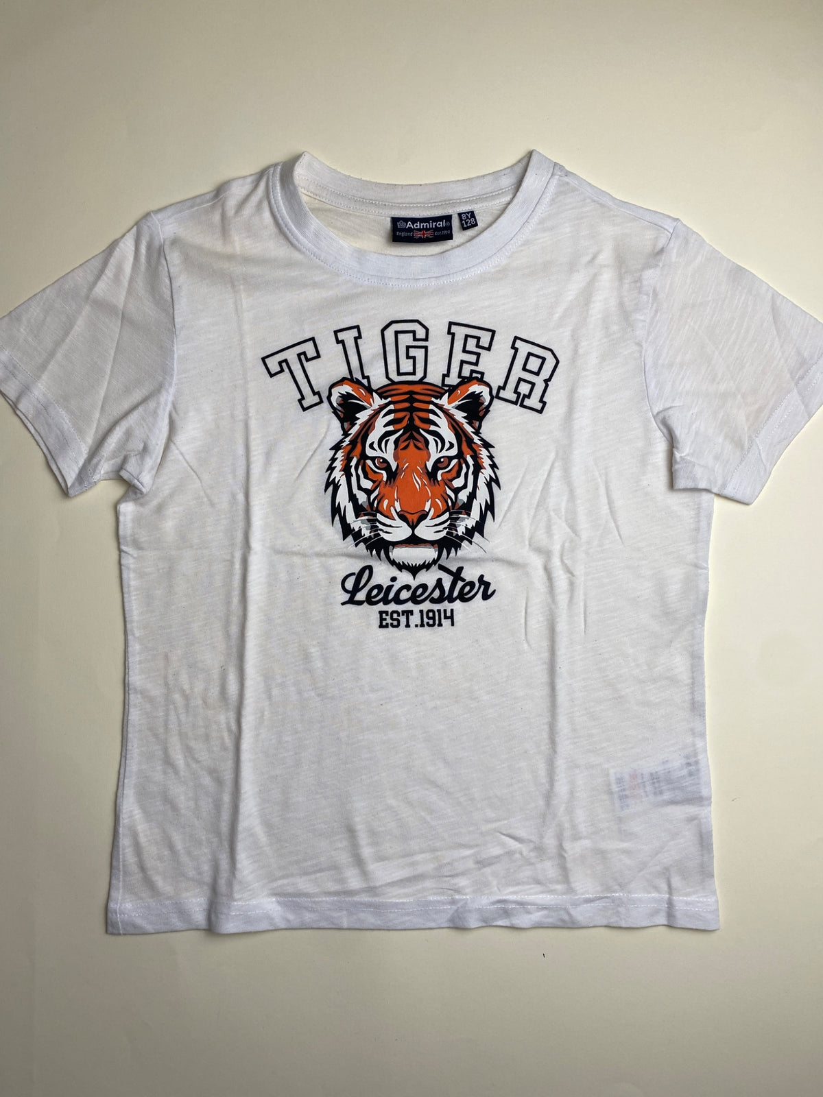 Maglietta bianca Admiral con stampa tigre Leicester