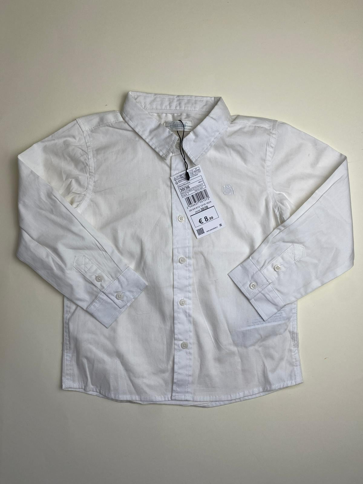 Camicia bianca a maniche lunghe 