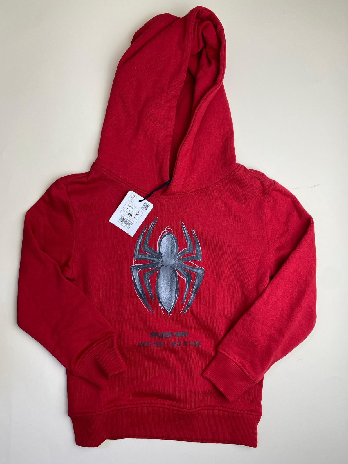 Felpa con cappuccio Spider-Man rossa 