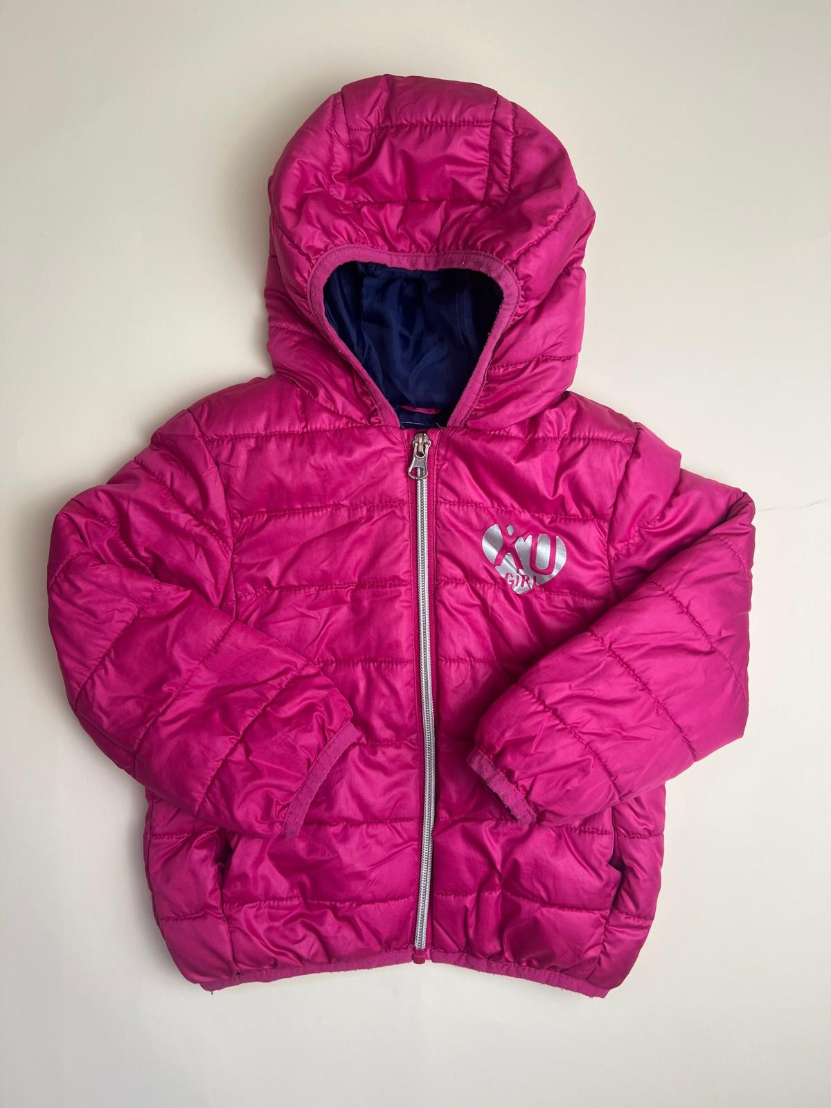 Piumino leggero Fucsia con Cappuccio