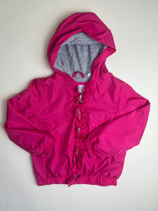 Giacca con cappuccio fucsia per bambina