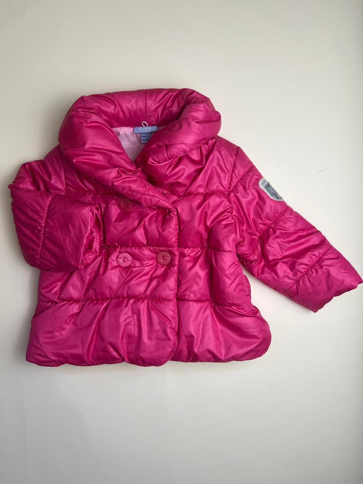 Piumino Fucsia Lucido con Collo Ampio