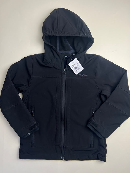 Giacca Softshell Nera con Cappuccio CMP