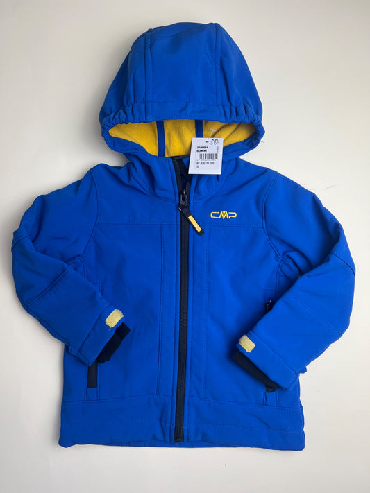 Giacca softshell bambino CMP blu con cappuccio