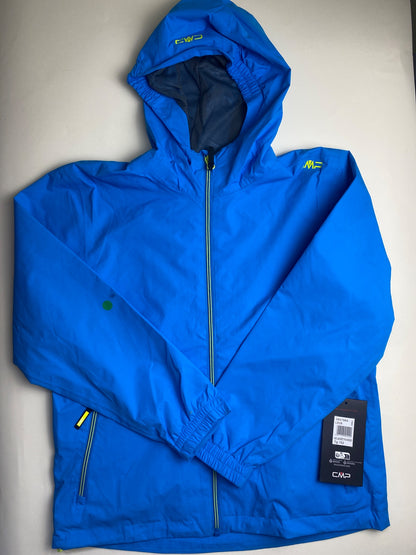 Giacca a vento CMP con cappuccio blu - difetto su manica 
