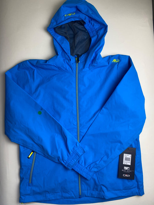 Giacca a vento CMP con cappuccio blu - difetto su manica 