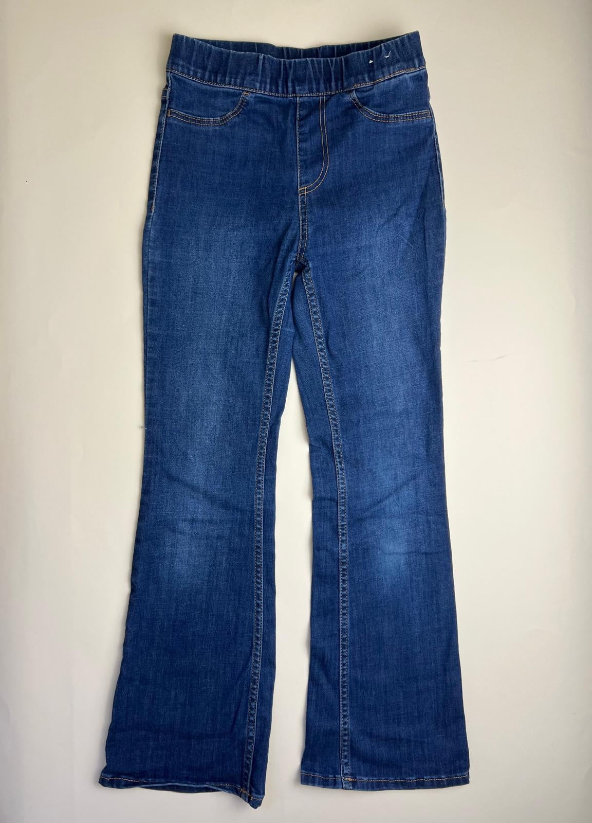 Jeans Flare Blu con Vita Elasticizzata