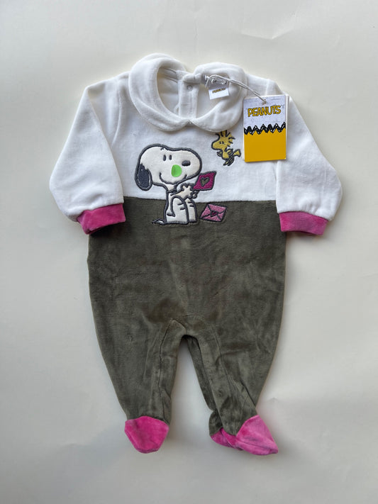 Tutina Neonato Snoopy Peanuts Bicolore