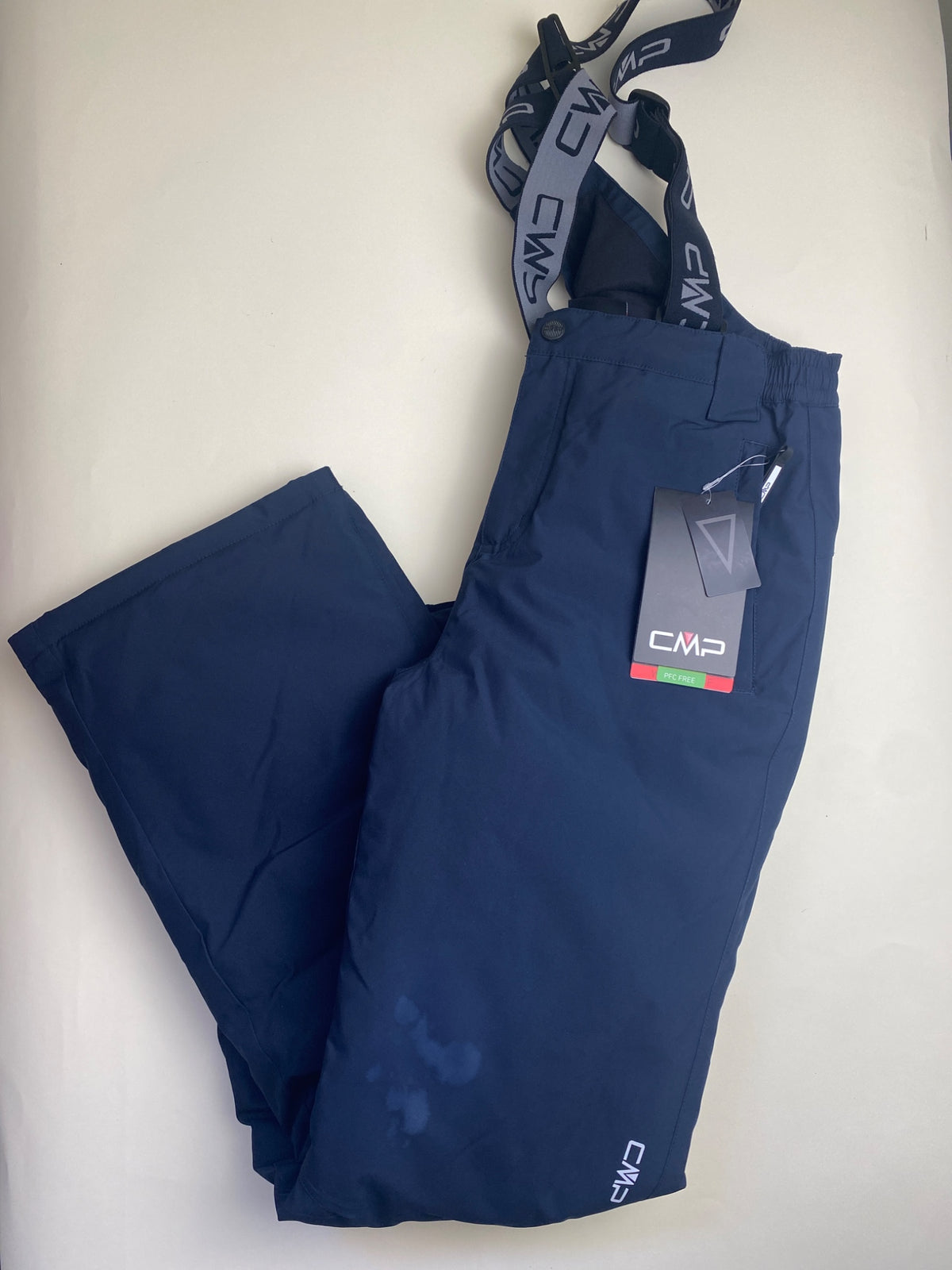 Pantaloni da Sci CMP blu Scuro con Bretelle - reso ricondizionato con macchi su gamba