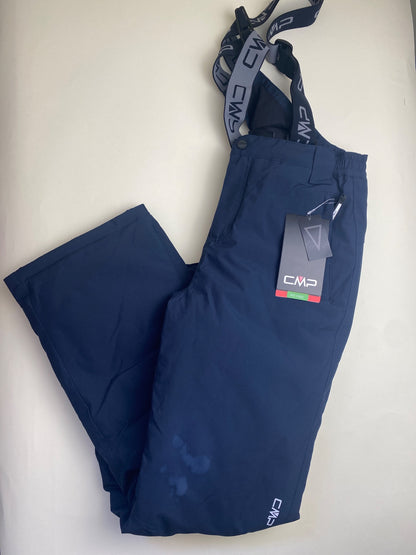 Pantaloni da Sci CMP blu Scuro con Bretelle - reso ricondizionato con macchi su gamba