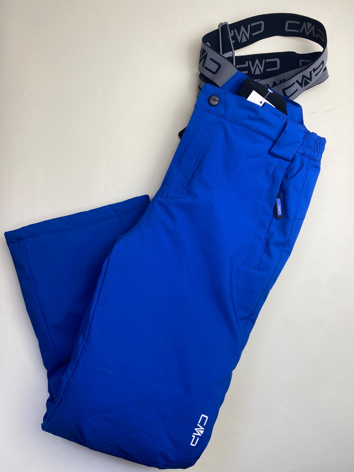 Pantaloni da sci CMP blu con bretell- reso ricondizionato possibili piccoli difetti