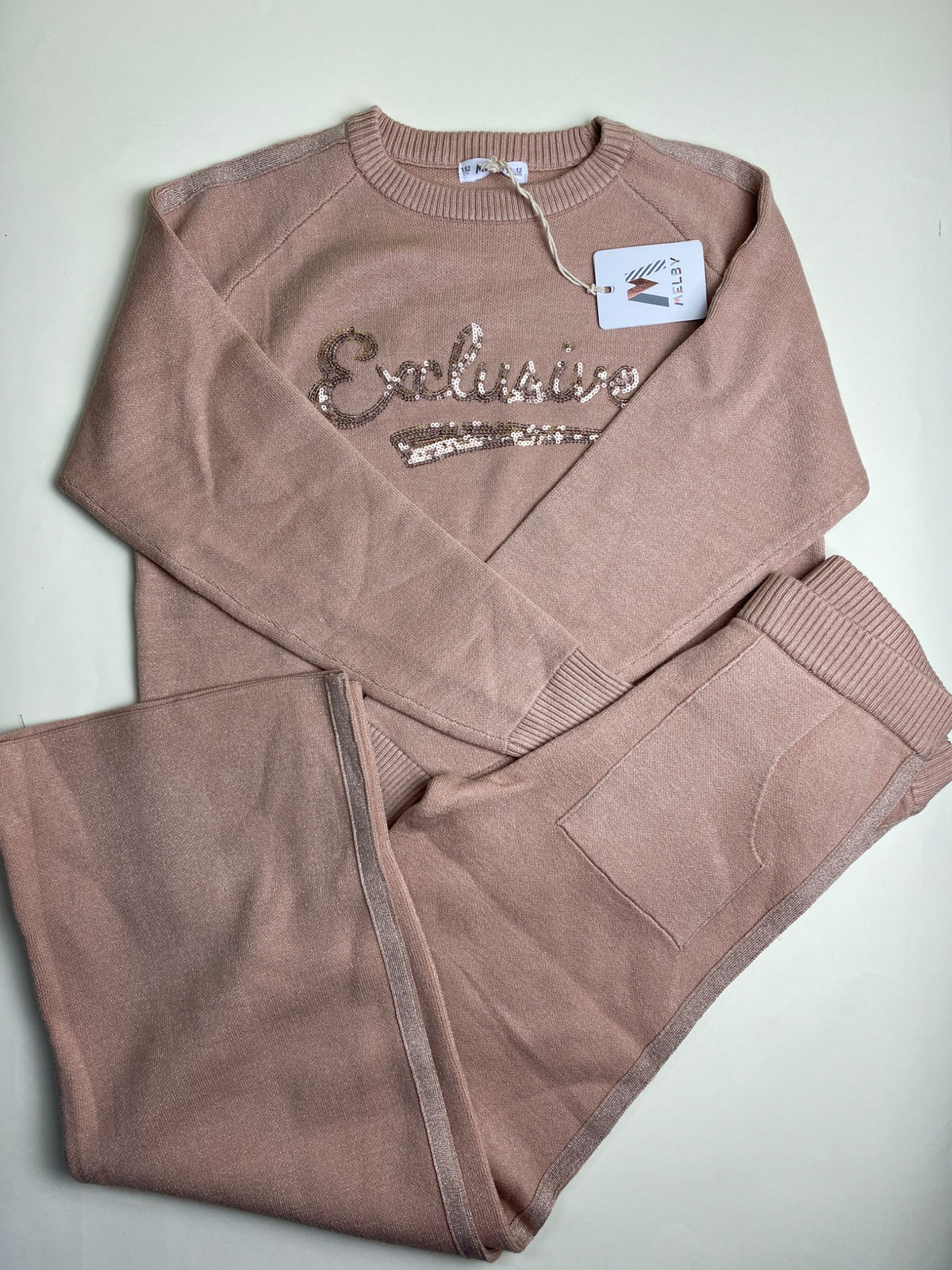 Completo Maglione e Pantaloni Lurex con Paillettes Melby