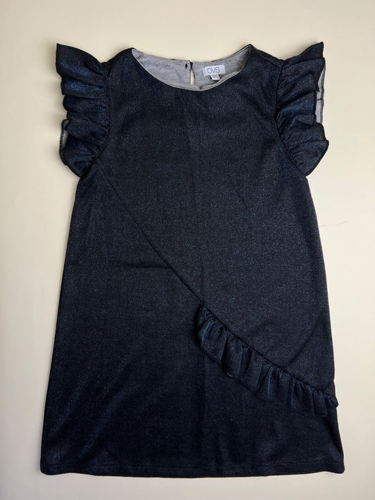 Vestito bambina con volant e glitter