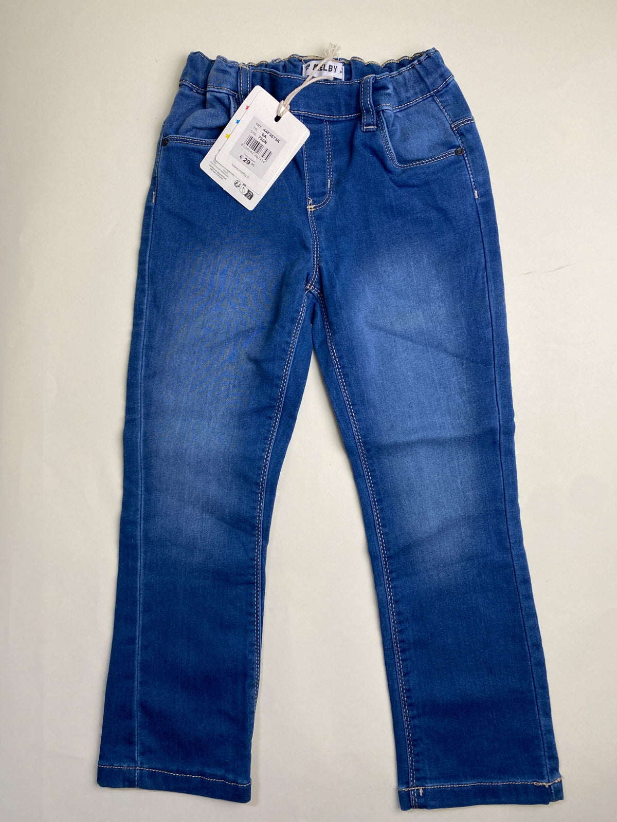 Jeans con Elastico in Vita