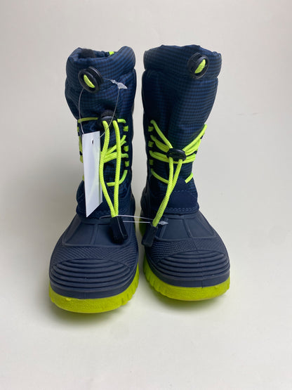 Stivali da neve CMP per bambini, blu navy e giallo neon
