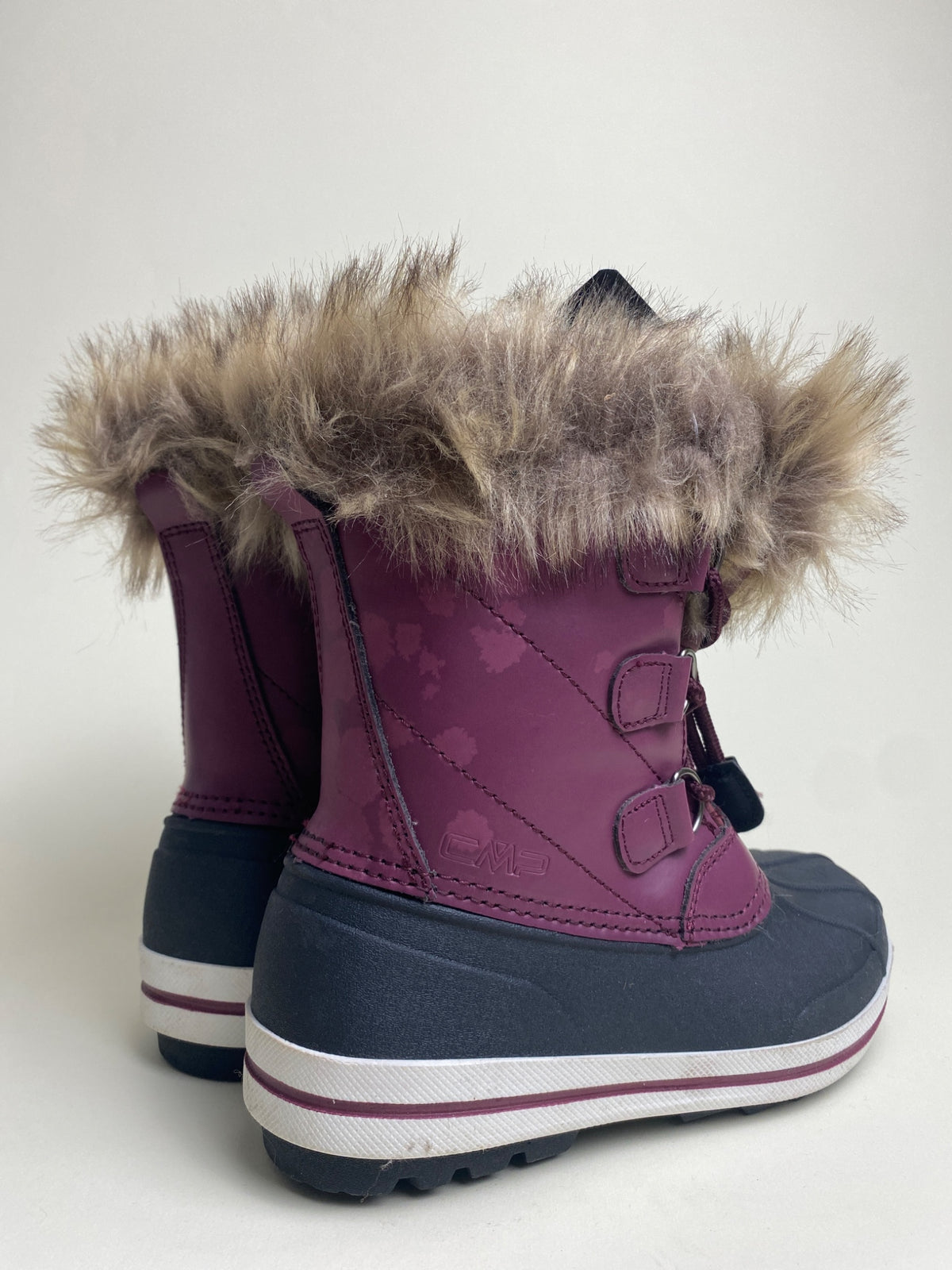 Stivali Invernali Bordeaux con Pelliccia Sintetica