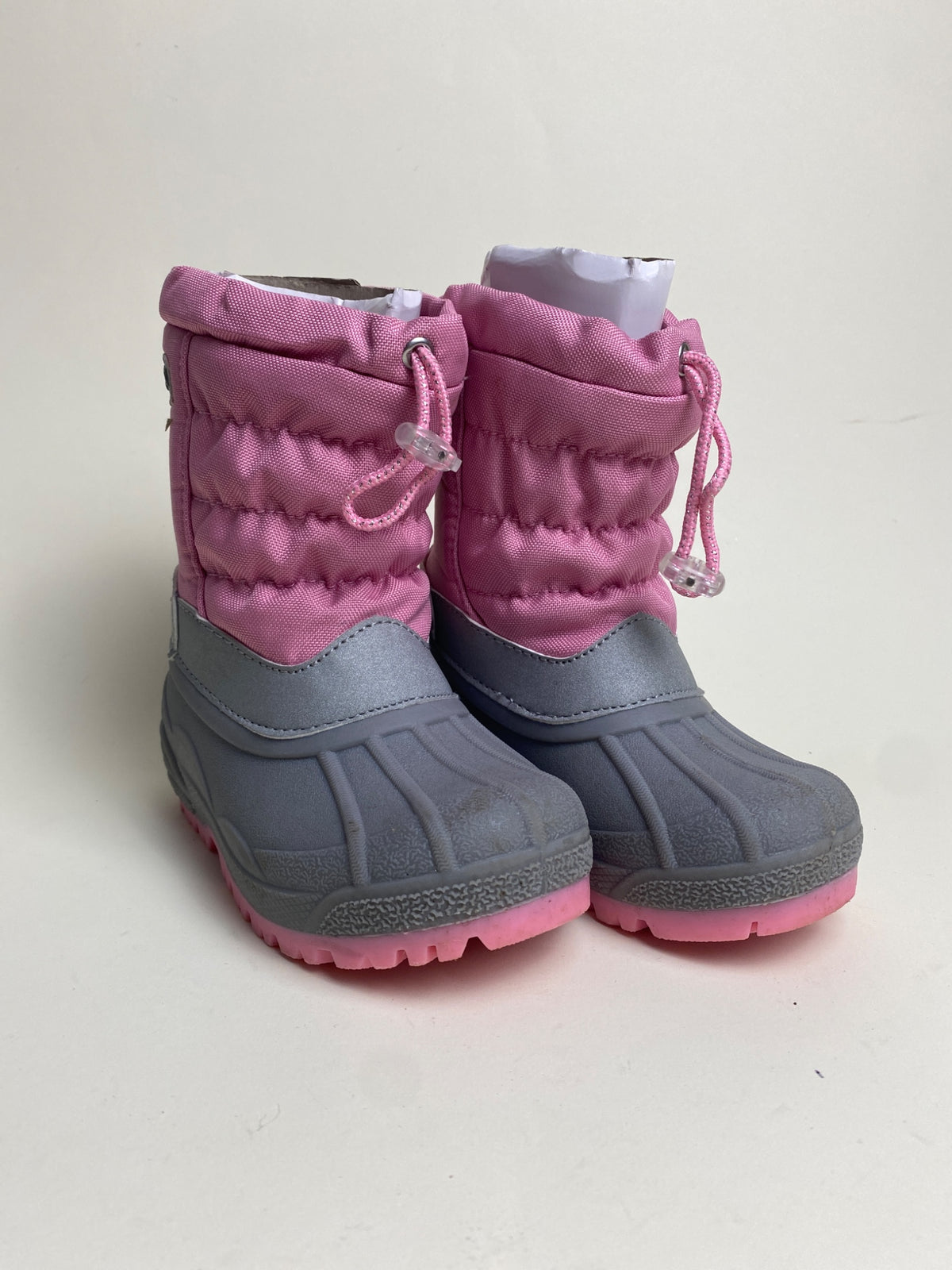 Stivali da Neve Bambina Rosa e Grigio