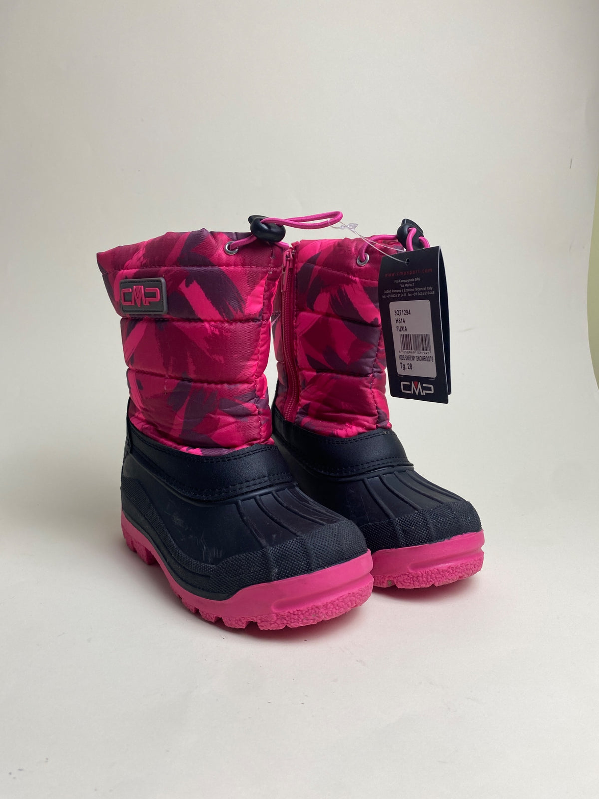 Stivali da neve per bambini CMP fucsia e blu