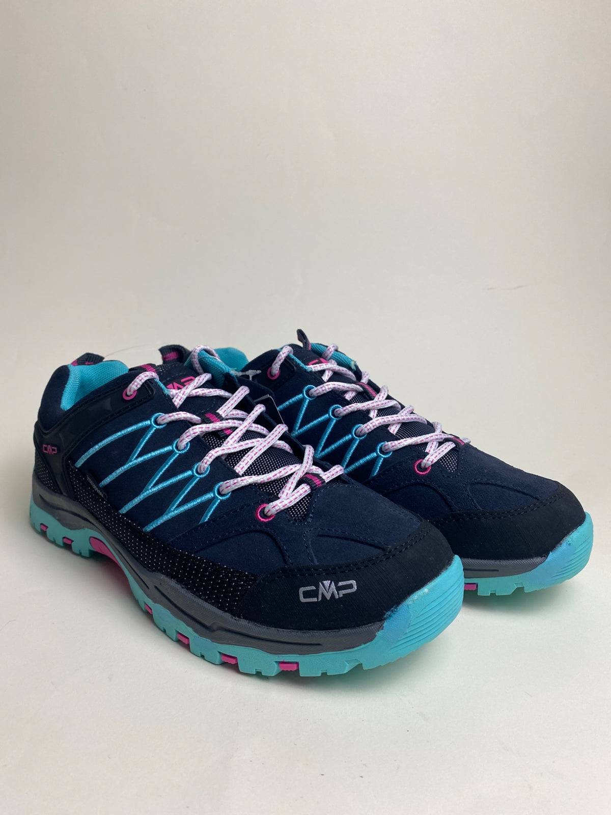Scarpe da trekking CMP blu con dettagli turchesi e rosa