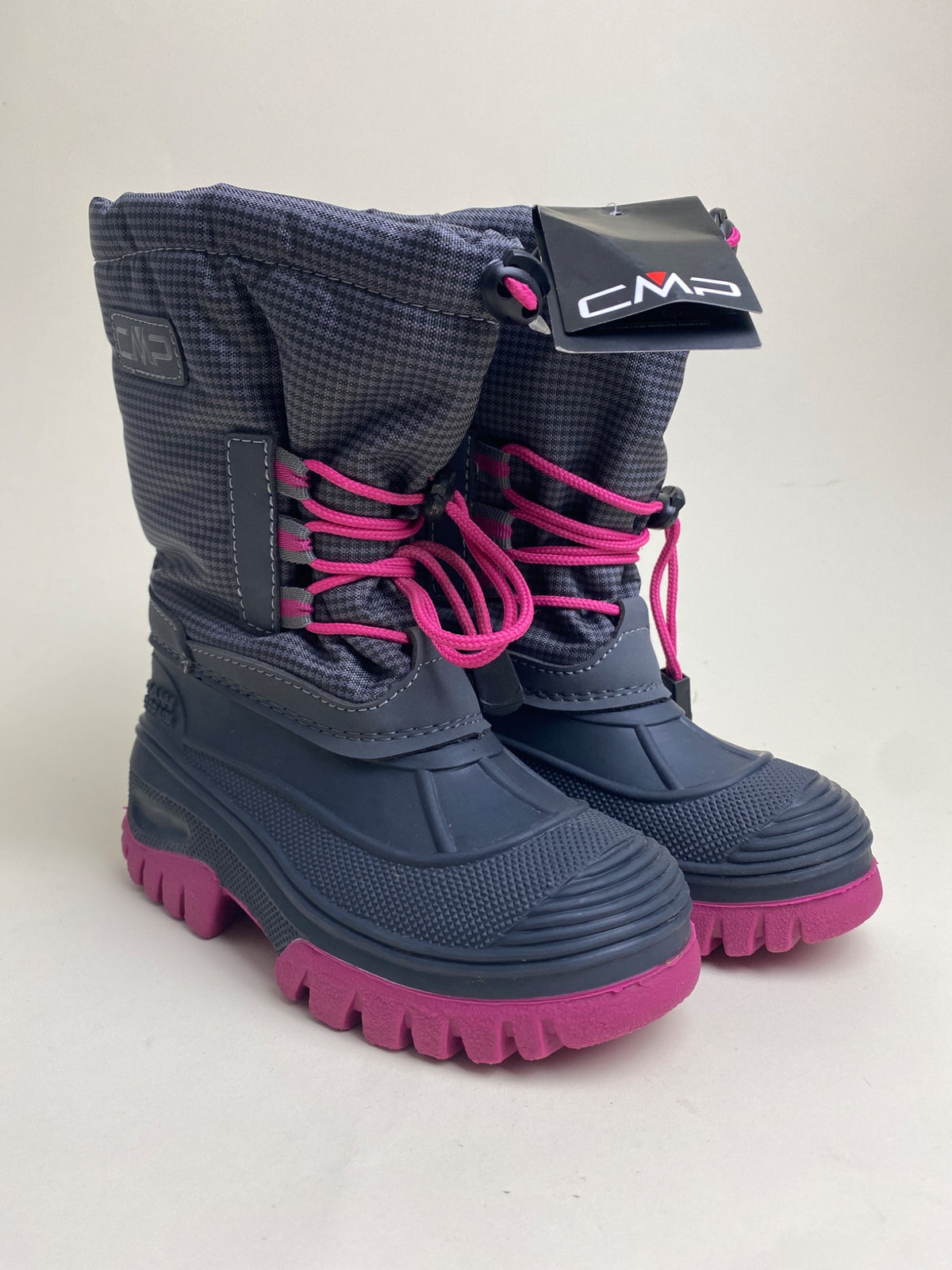 Stivali da neve per bambini CMP grigio e fucsia