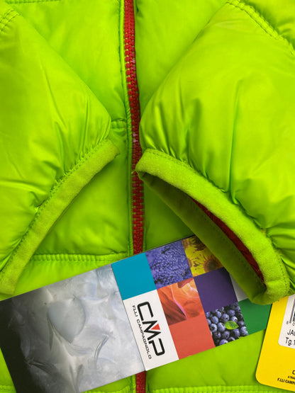 Piumino leggero CMP con Cappuccio Verde Lime