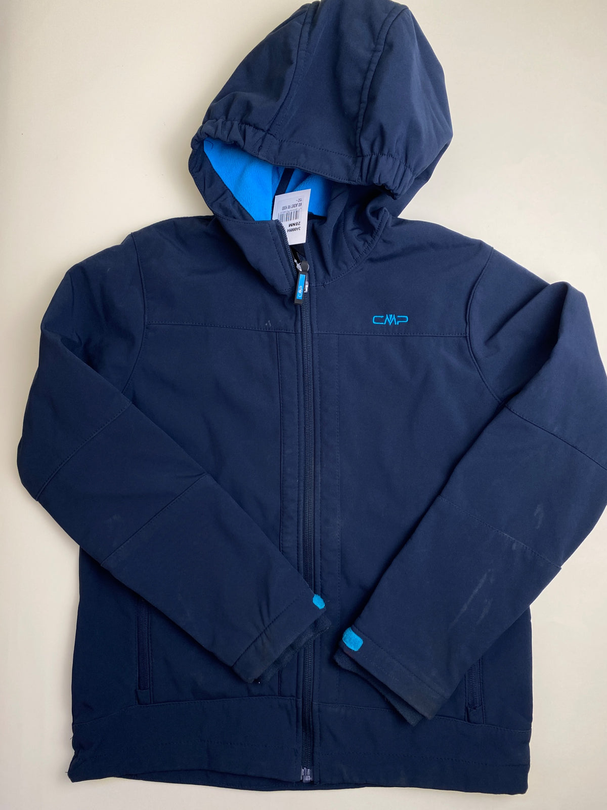 Giacca Softshell CMP Blu con Cappuccio - macchie lavabili