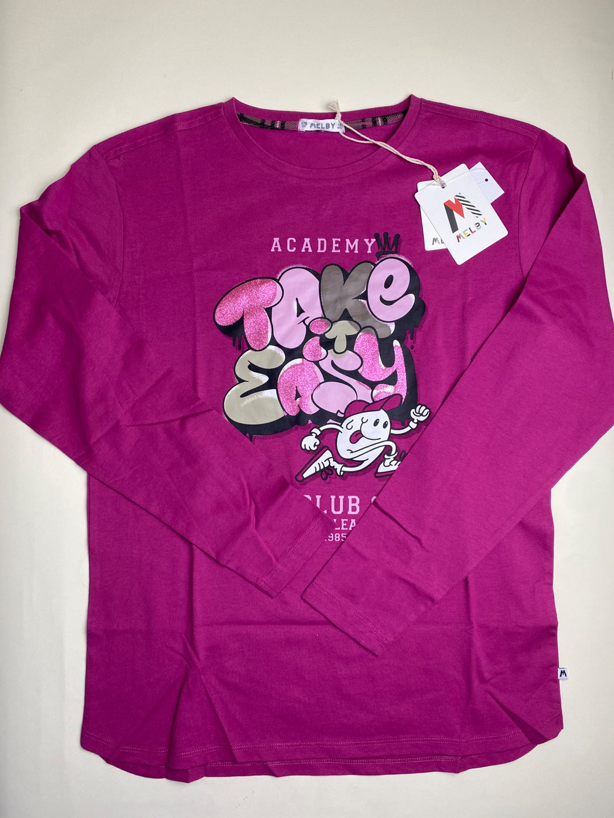 T-shirt a maniche lunghe Melby con stampa grafica - difetto su spalla