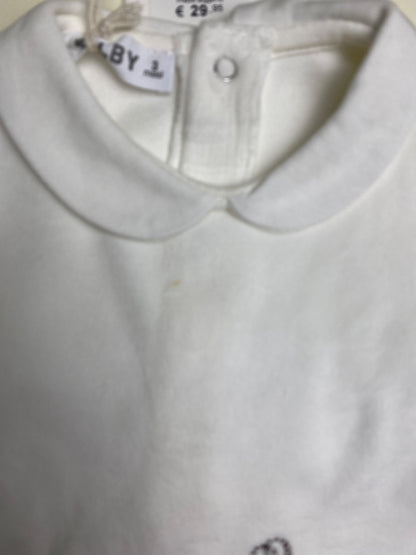 Completo Neonato Melby Maglia e Pantaloni con Piedini - piccolissima macchia