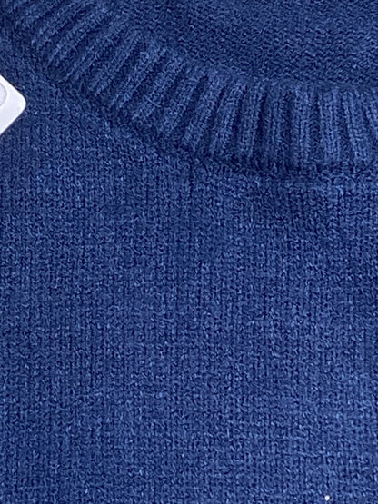 Maglione girocollo blu scuro - micro difetto